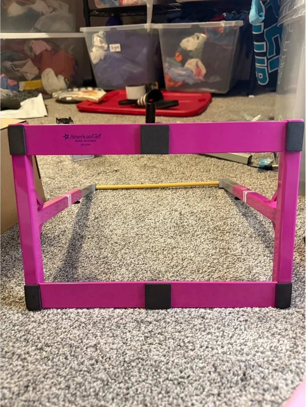 American Girl Pink Gymnastics Balance Beam & Gymnastics Wedge for Dolls